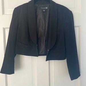 Forever 21 Cropped Black Blazer
